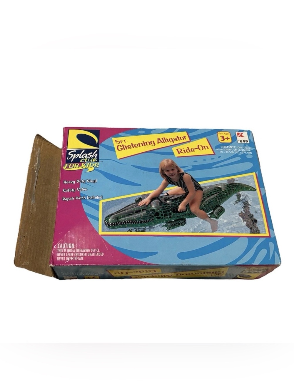 Vintage Kmart Alligator Inflatable Ride-On Pool Float NEW-OPEN BOX - Picture 4 of 8